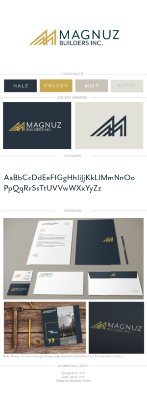 Logo Design by Maurissahunter for Magnuz Builders, Inc.  | Design: #15344816