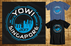 Design Fun T-Shirt for Software Development Conference - YOW! Singapore 2017 | Diseño de Camiseta por CoffeeBreak88