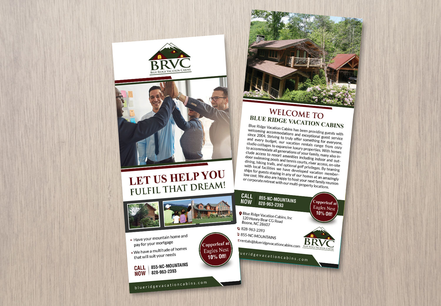 Elegant Playful Real Estate Flyer Design For Blue Ridge Vacation