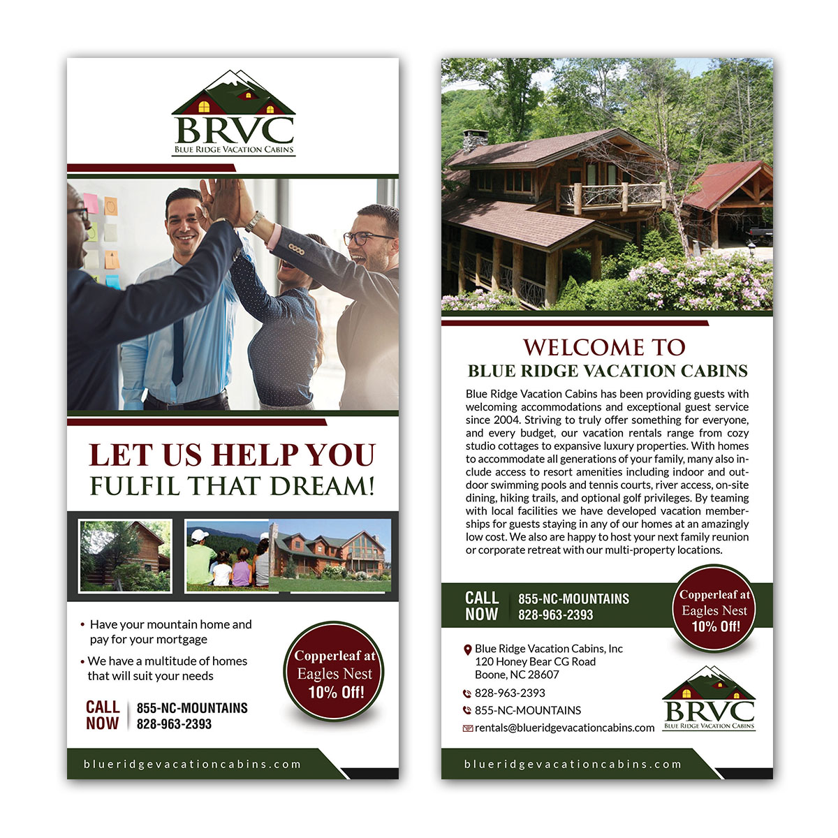 Elegant Playful Real Estate Flyer Design For Blue Ridge Vacation