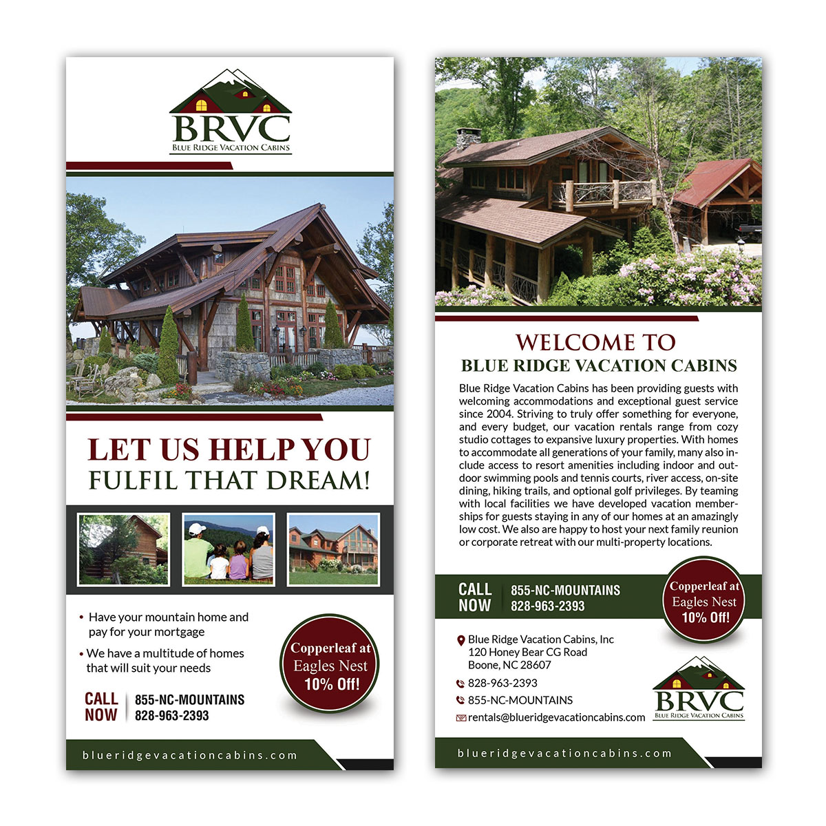 Elegant Playful Real Estate Flyer Design For Blue Ridge Vacation