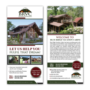 Flyer Design by Deepak_9_Malhotra for Blue Ridge  Vacation Cabins | Design: #15233417
