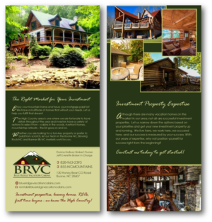 Flyer Design by citygirl17 for Blue Ridge  Vacation Cabins | Design: #15246734