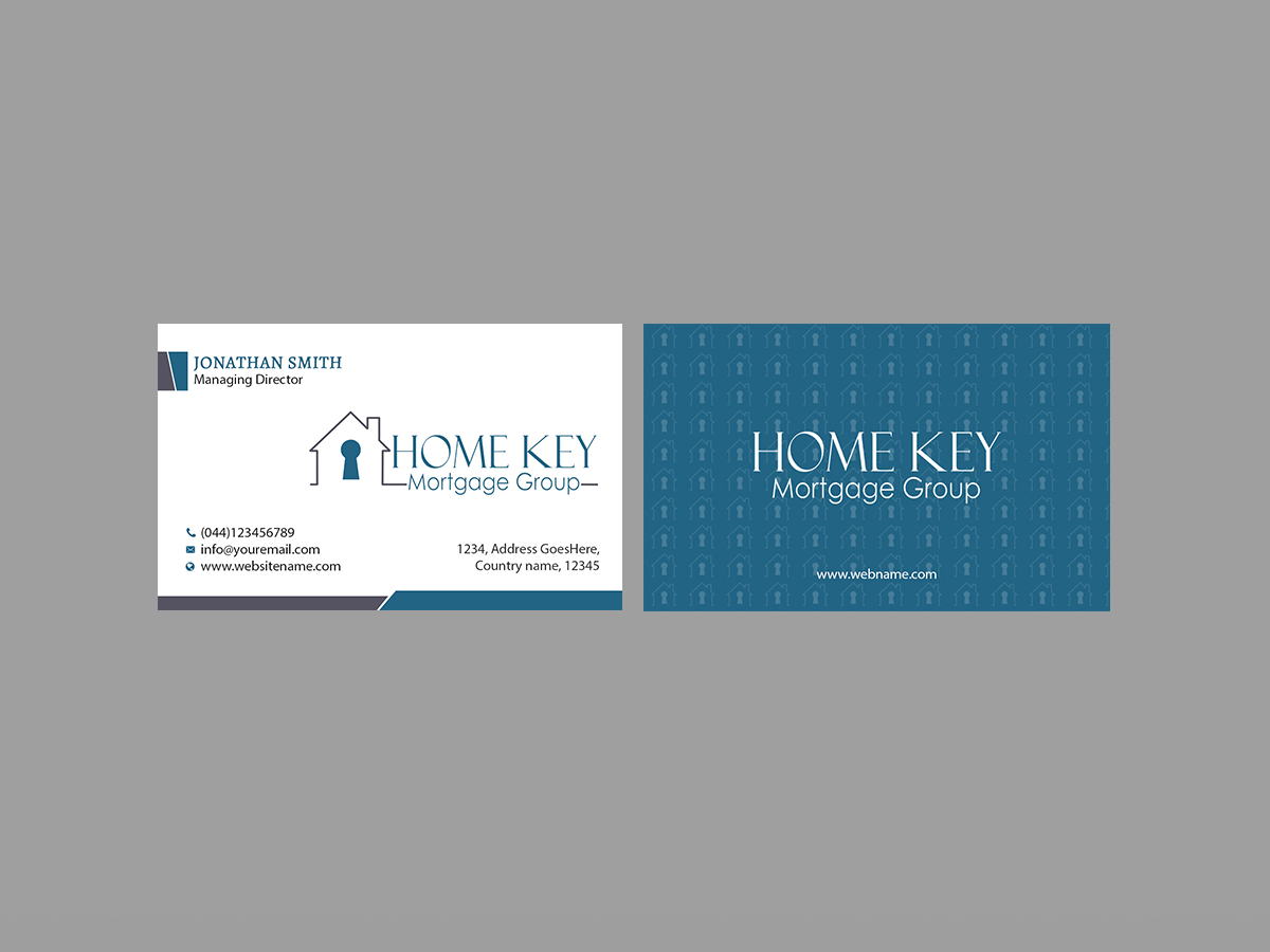 Business Card Design by Creations Box 2015 for Home Key Mortgage Group | Design #15238398