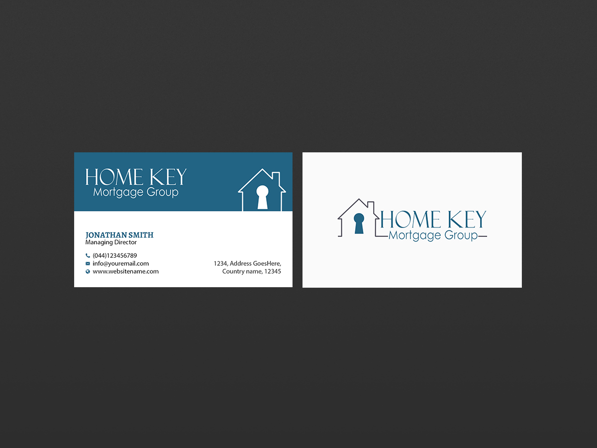 Visitenkarten-Design von Creations Box 2015 für Home Key Mortgage Group | Design #15238399