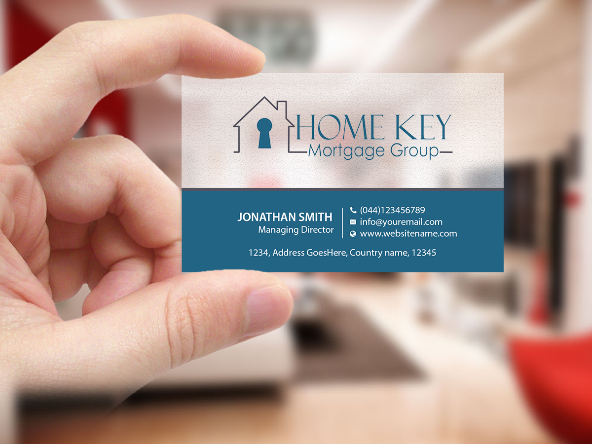 Design de Carte de Visite par Creations Box 2015 pour Home Key Mortgage Group | Design #15238400