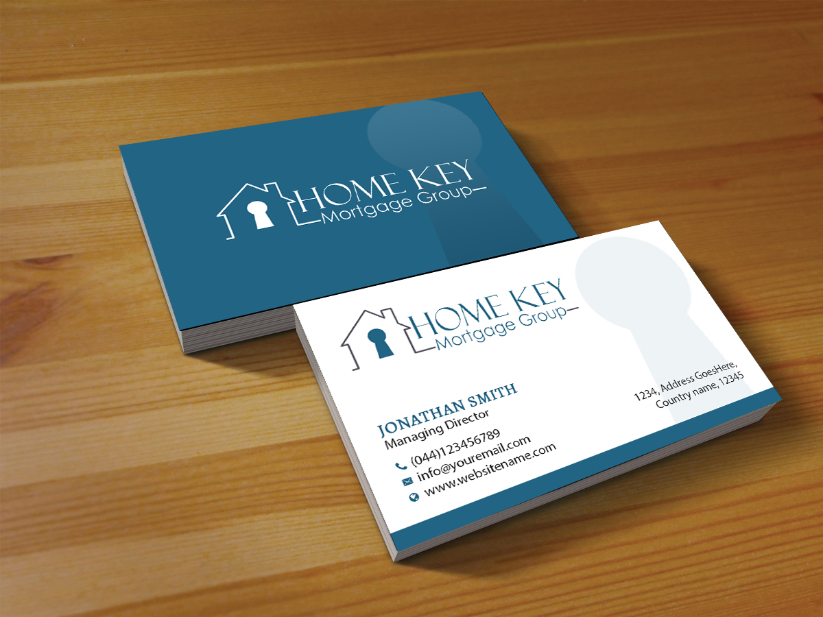 Diseño de Tarjeta de Presentación por Creations Box 2015 para Home Key Mortgage Group | Diseño #15238401