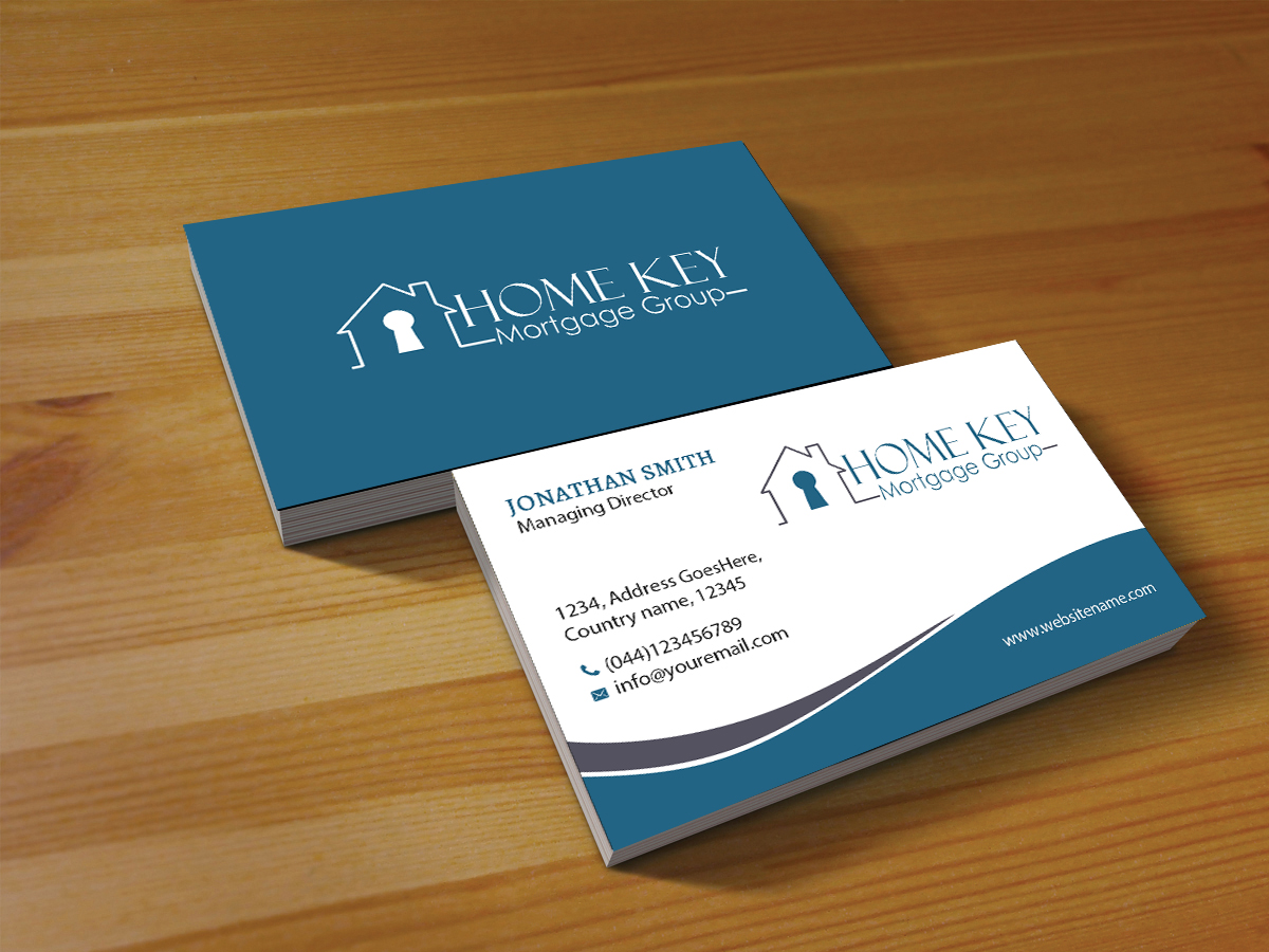 Diseño de Tarjeta de Presentación por Creations Box 2015 para Home Key Mortgage Group | Diseño #15238402