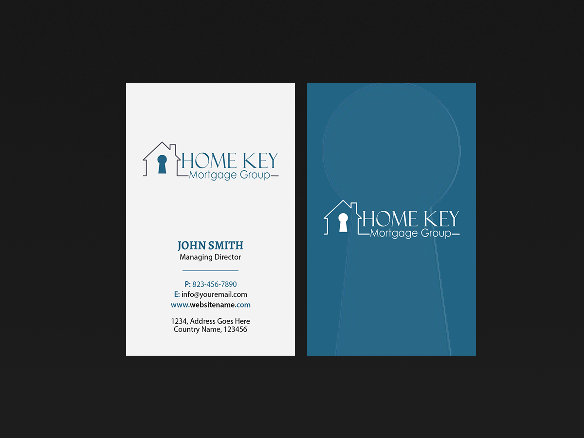 Diseño de Tarjeta de Presentación por Creations Box 2015 para Home Key Mortgage Group | Diseño #15238404