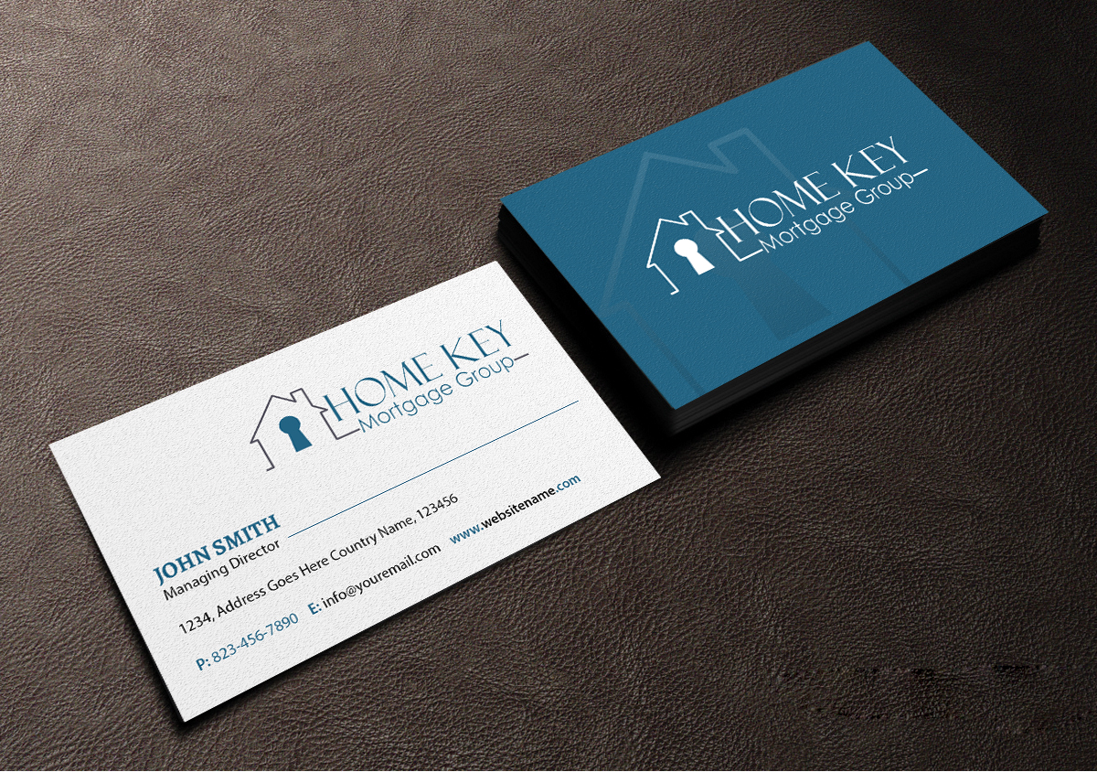 Design de Carte de Visite par Creations Box 2015 pour Home Key Mortgage Group | Design #15238408