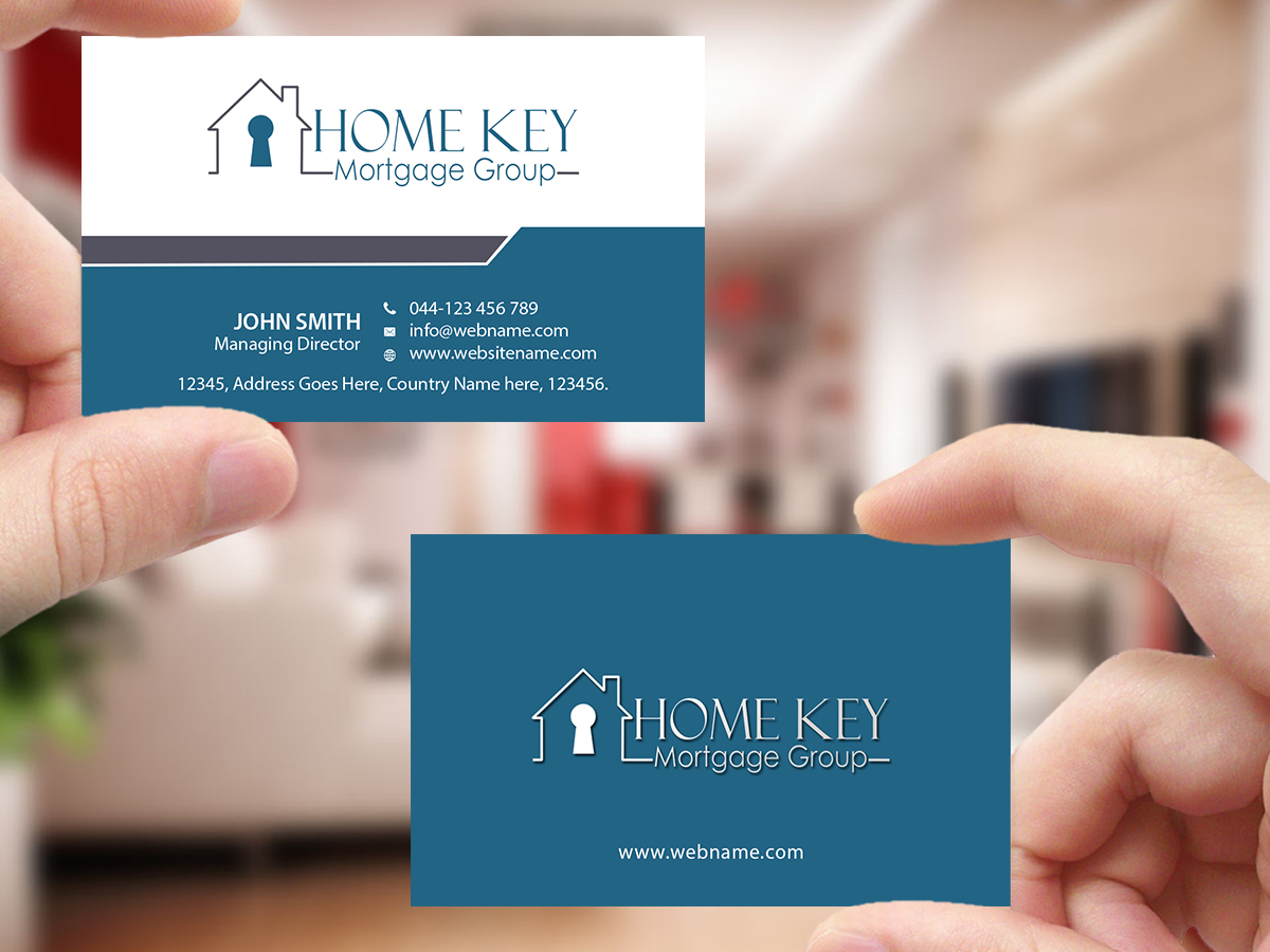 Diseño de Tarjeta de Presentación por Creations Box 2015 para Home Key Mortgage Group | Diseño #15238452