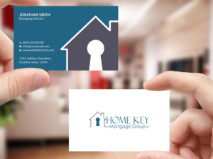 Design de Carte de Visite par Creations Box 2015 pour Home Key Mortgage Group | Design : #15238453