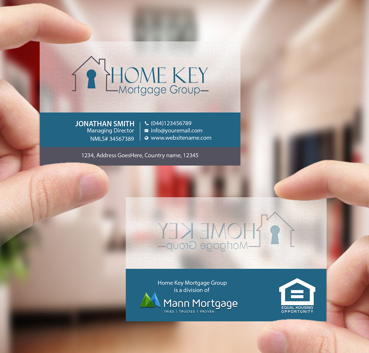 Business Card Design by Creations Box 2015 for Home Key Mortgage Group | Design #15242308