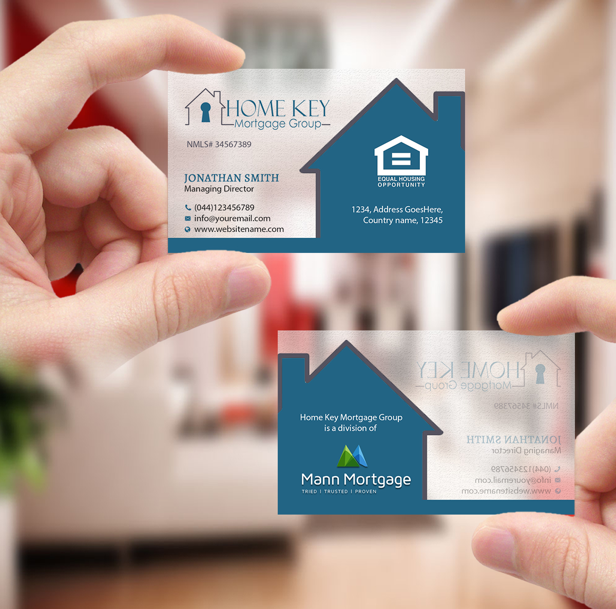 Design de Carte de Visite par Creations Box 2015 pour Home Key Mortgage Group | Design #15242315