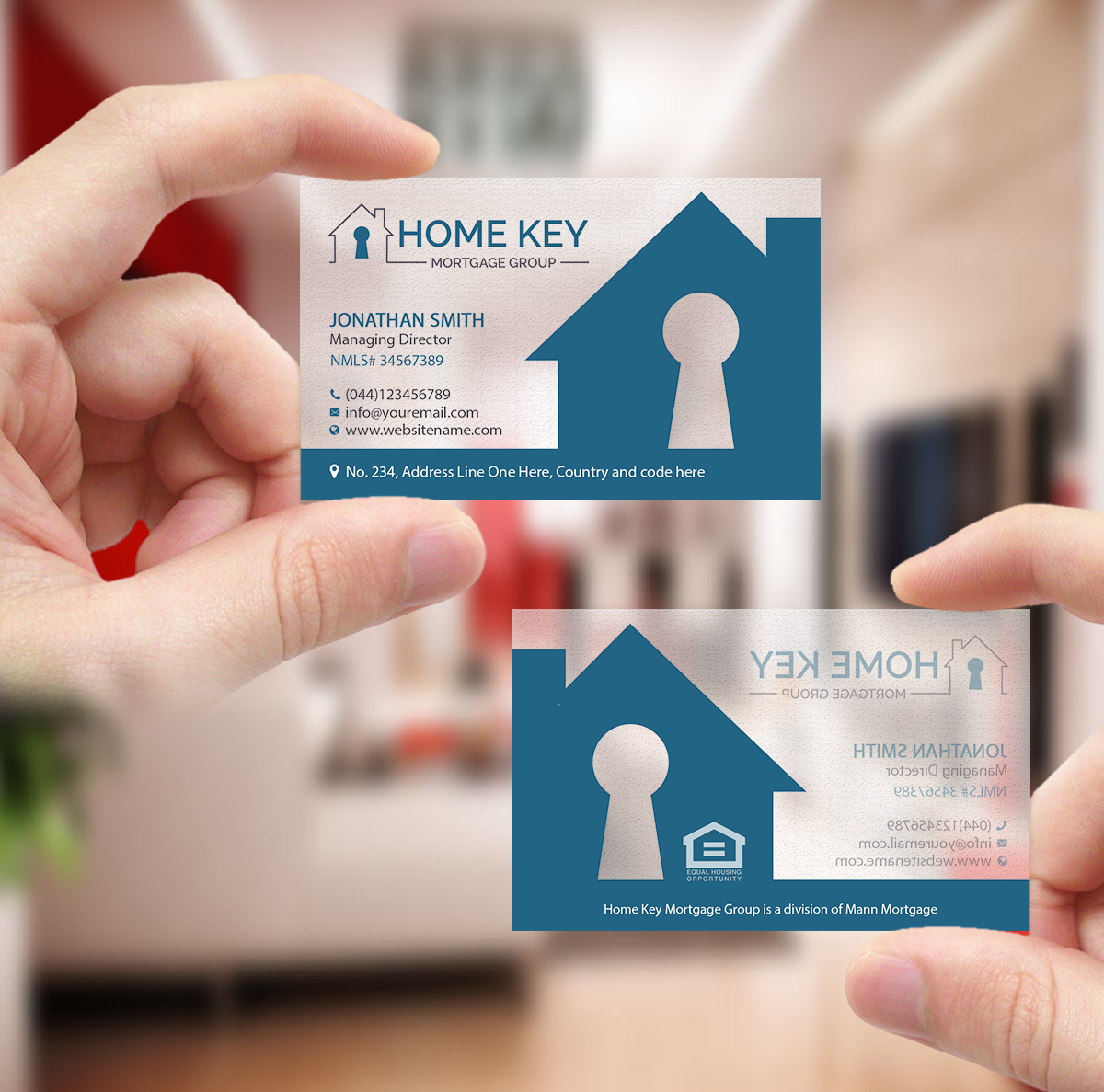 Design de Carte de Visite par Creations Box 2015 pour Home Key Mortgage Group | Design #15245760