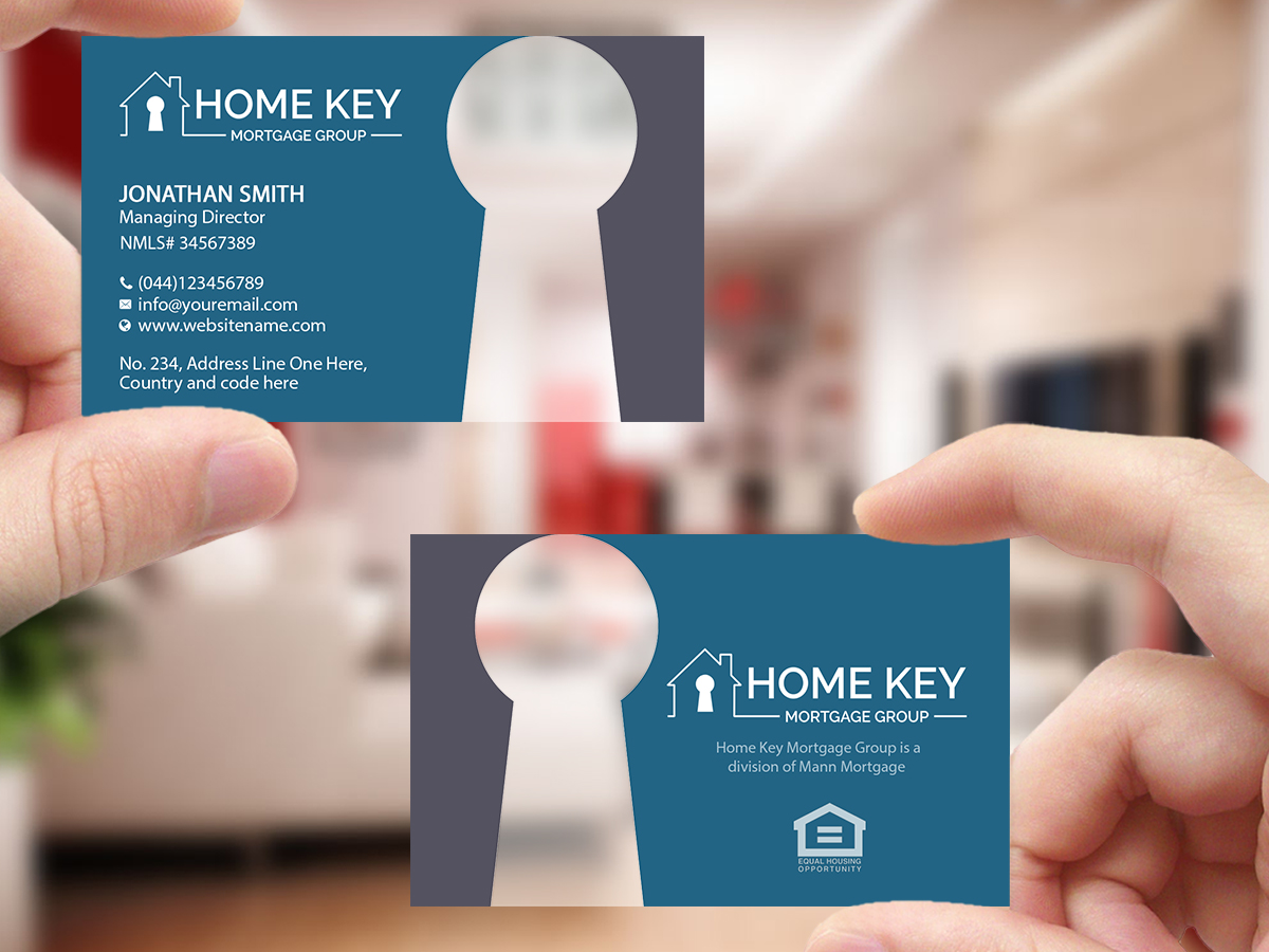 Business Card Design by Creations Box 2015 for Home Key Mortgage Group | Design #15253542