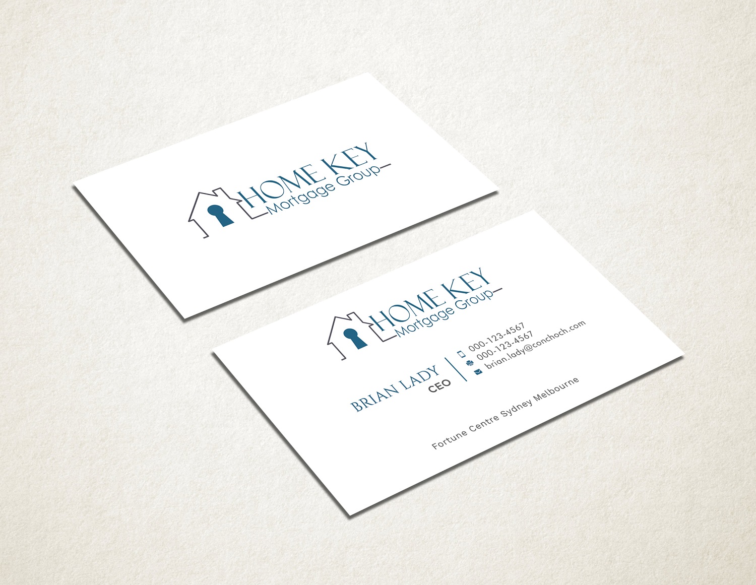 Diseño de Tarjeta de Presentación por Graphic Flame para Home Key Mortgage Group | Diseño #15242813