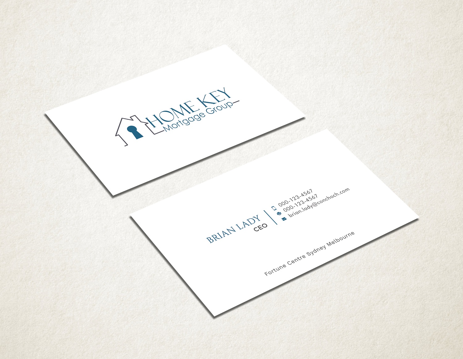 Diseño de Tarjeta de Presentación por Graphic Flame para Home Key Mortgage Group | Diseño #15242814
