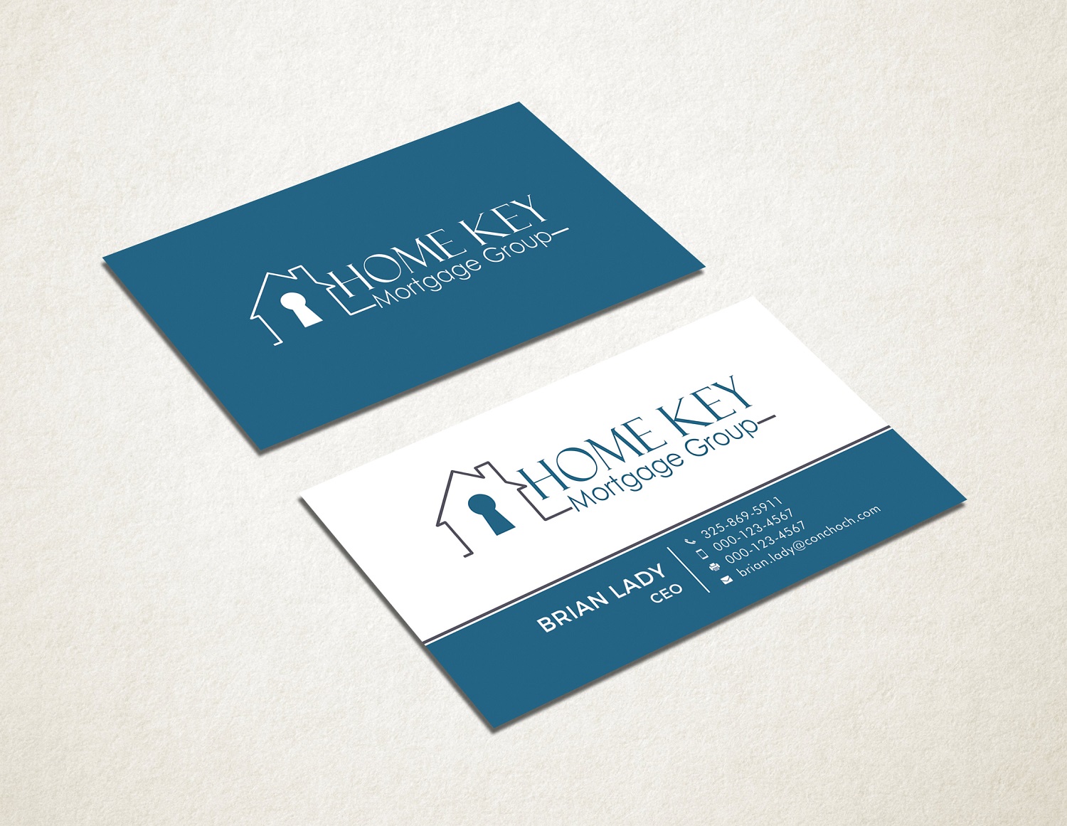Diseño de Tarjeta de Presentación por Graphic Flame para Home Key Mortgage Group | Diseño #15242815
