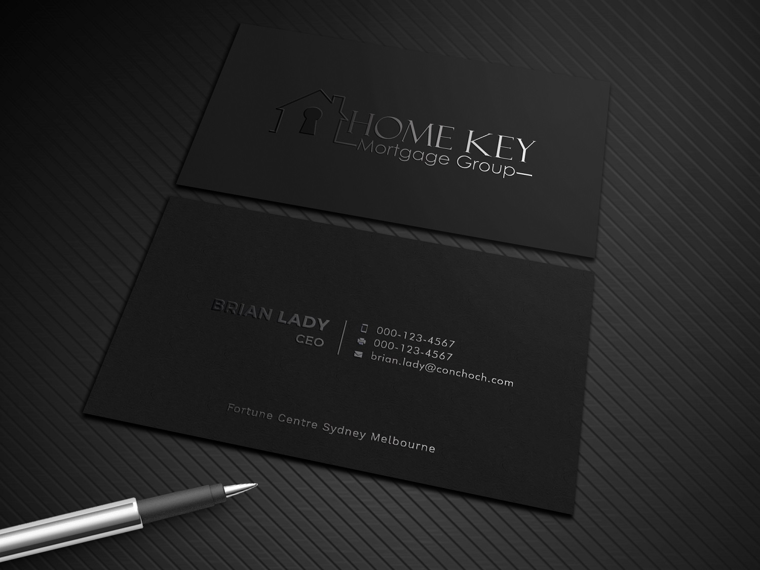Diseño de Tarjeta de Presentación por Graphic Flame para Home Key Mortgage Group | Diseño #15242823