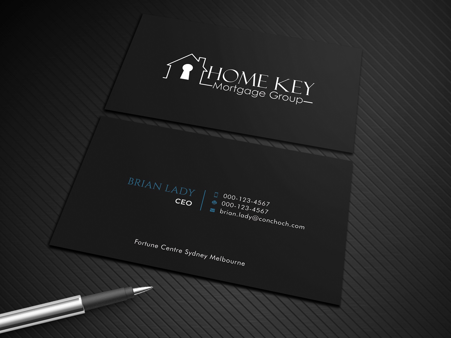 Diseño de Tarjeta de Presentación por Graphic Flame para Home Key Mortgage Group | Diseño #15242825