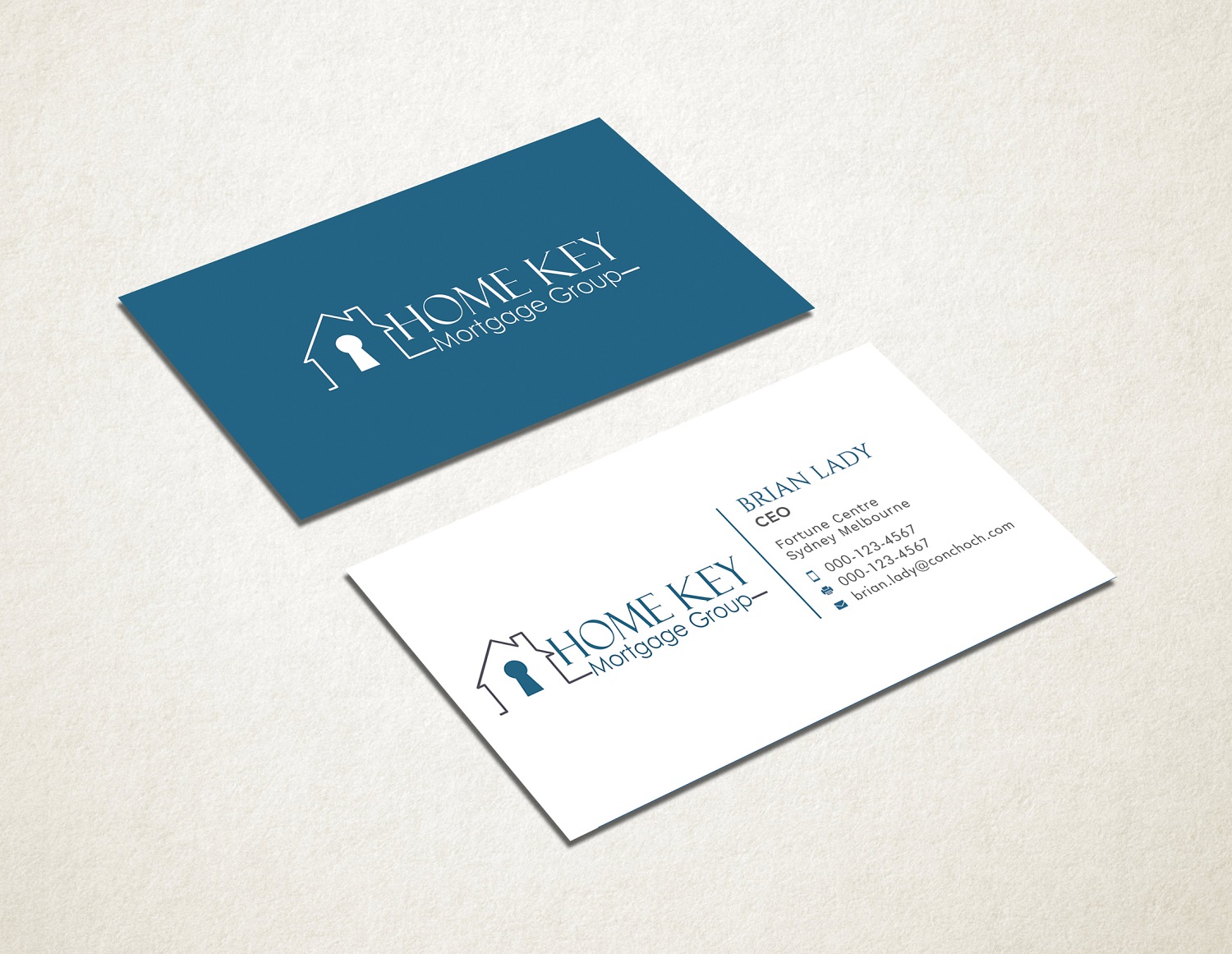 Diseño de Tarjeta de Presentación por Graphic Flame para Home Key Mortgage Group | Diseño #15242832