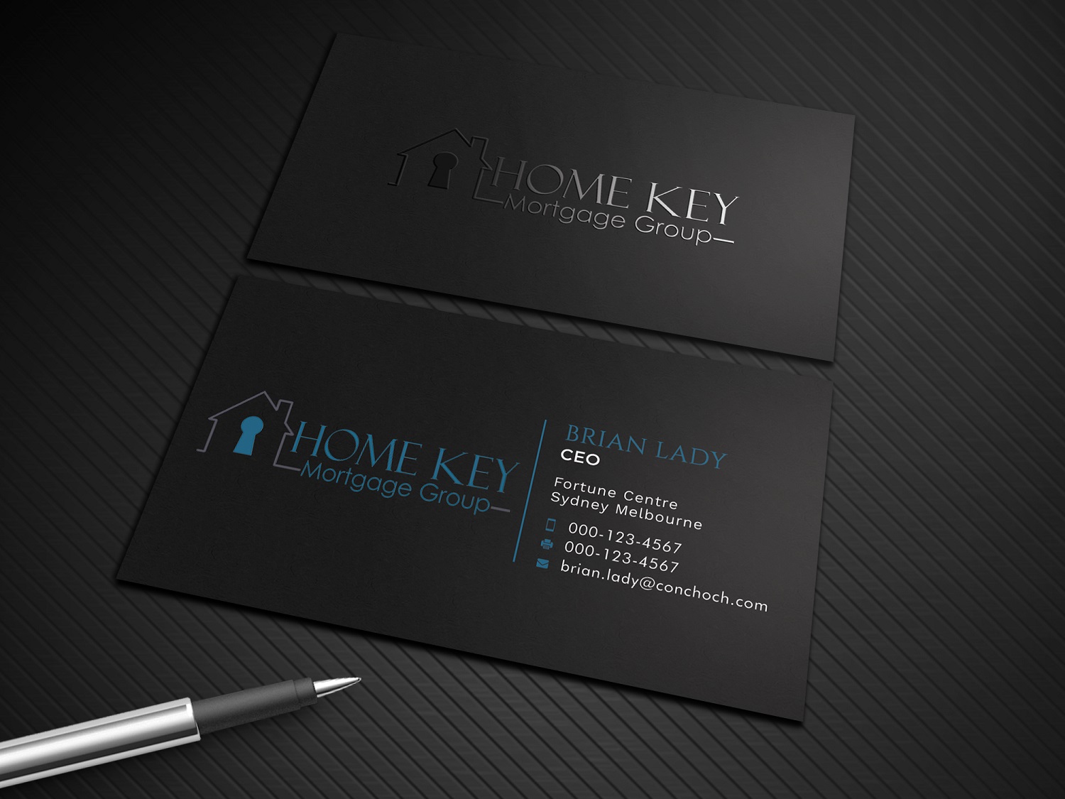 Diseño de Tarjeta de Presentación por Graphic Flame para Home Key Mortgage Group | Diseño #15242843
