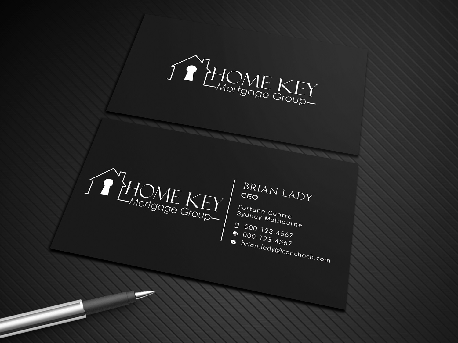 Diseño de Tarjeta de Presentación por Graphic Flame para Home Key Mortgage Group | Diseño #15242844