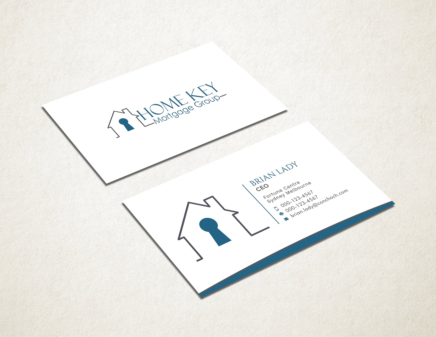 Diseño de Tarjeta de Presentación por Graphic Flame para Home Key Mortgage Group | Diseño #15242845
