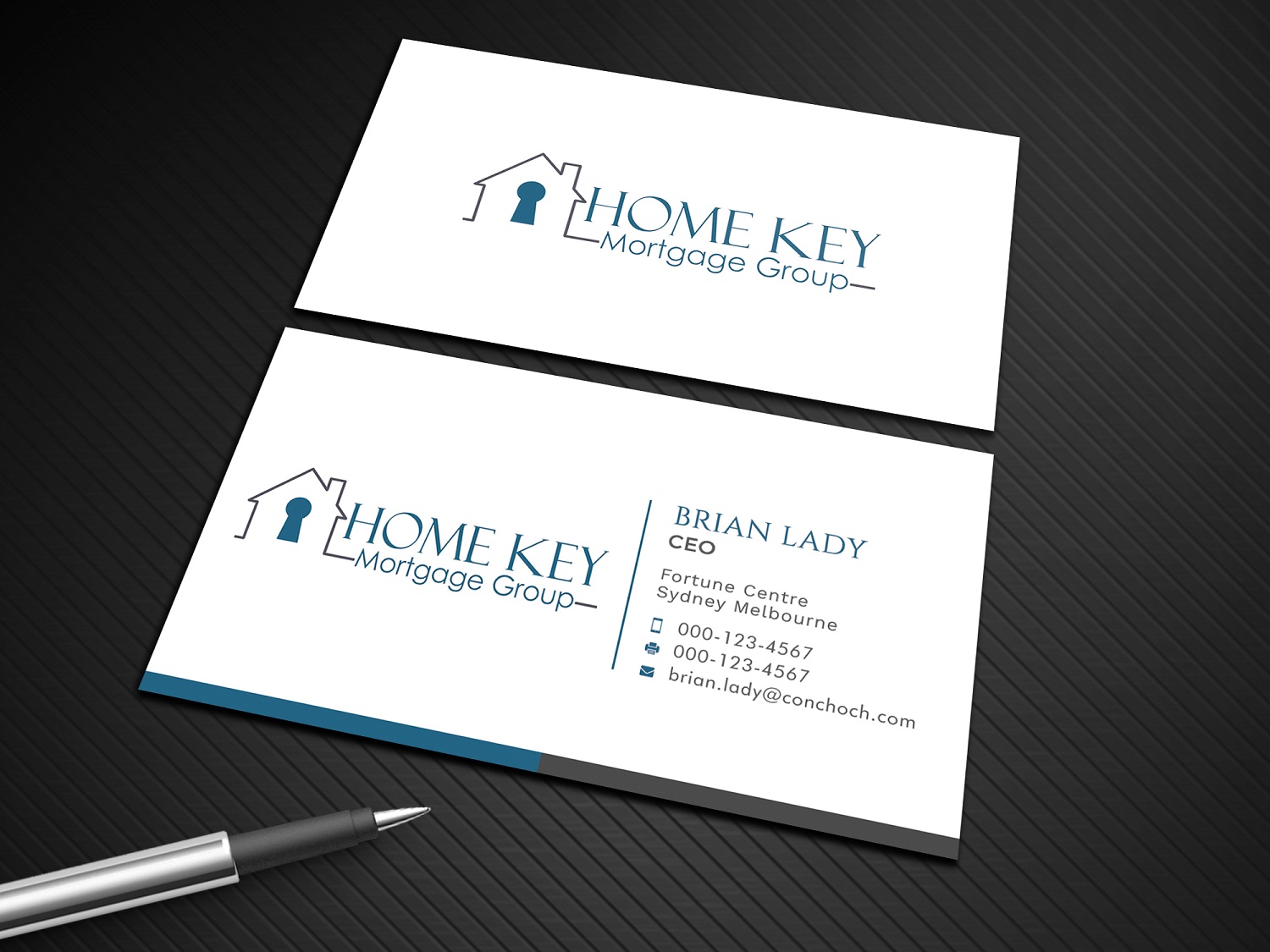Diseño de Tarjeta de Presentación por Graphic Flame para Home Key Mortgage Group | Diseño #15242846