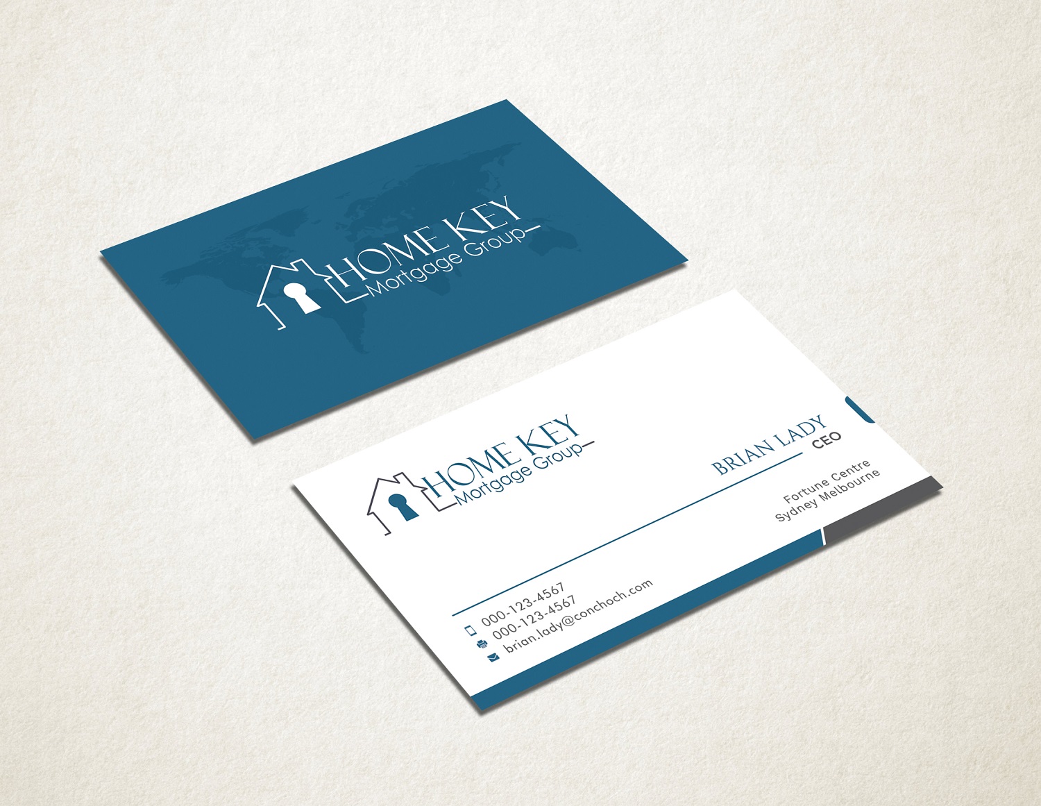 Diseño de Tarjeta de Presentación por Graphic Flame para Home Key Mortgage Group | Diseño #15242866