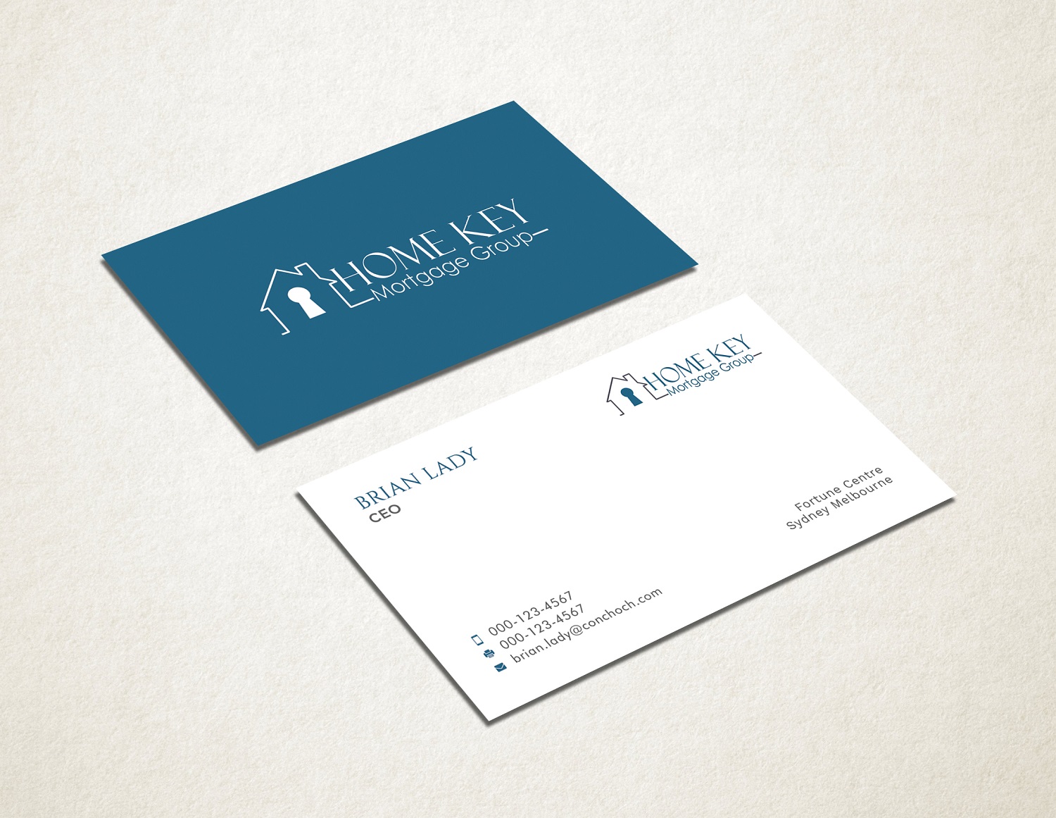 Diseño de Tarjeta de Presentación por Graphic Flame para Home Key Mortgage Group | Diseño #15242888