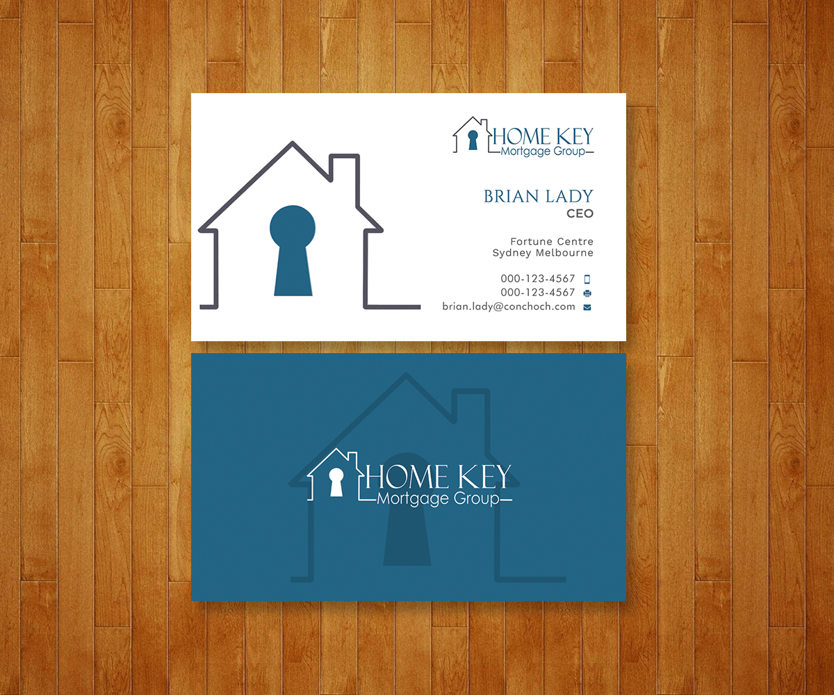 Business Card Design by Graphic Flame for Home Key Mortgage Group | Design #15242889