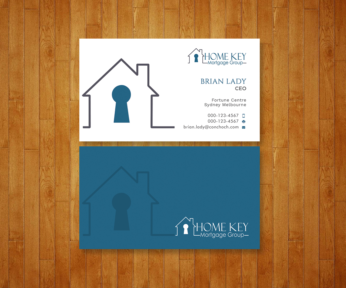 Diseño de Tarjeta de Presentación por Graphic Flame para Home Key Mortgage Group | Diseño #15242890