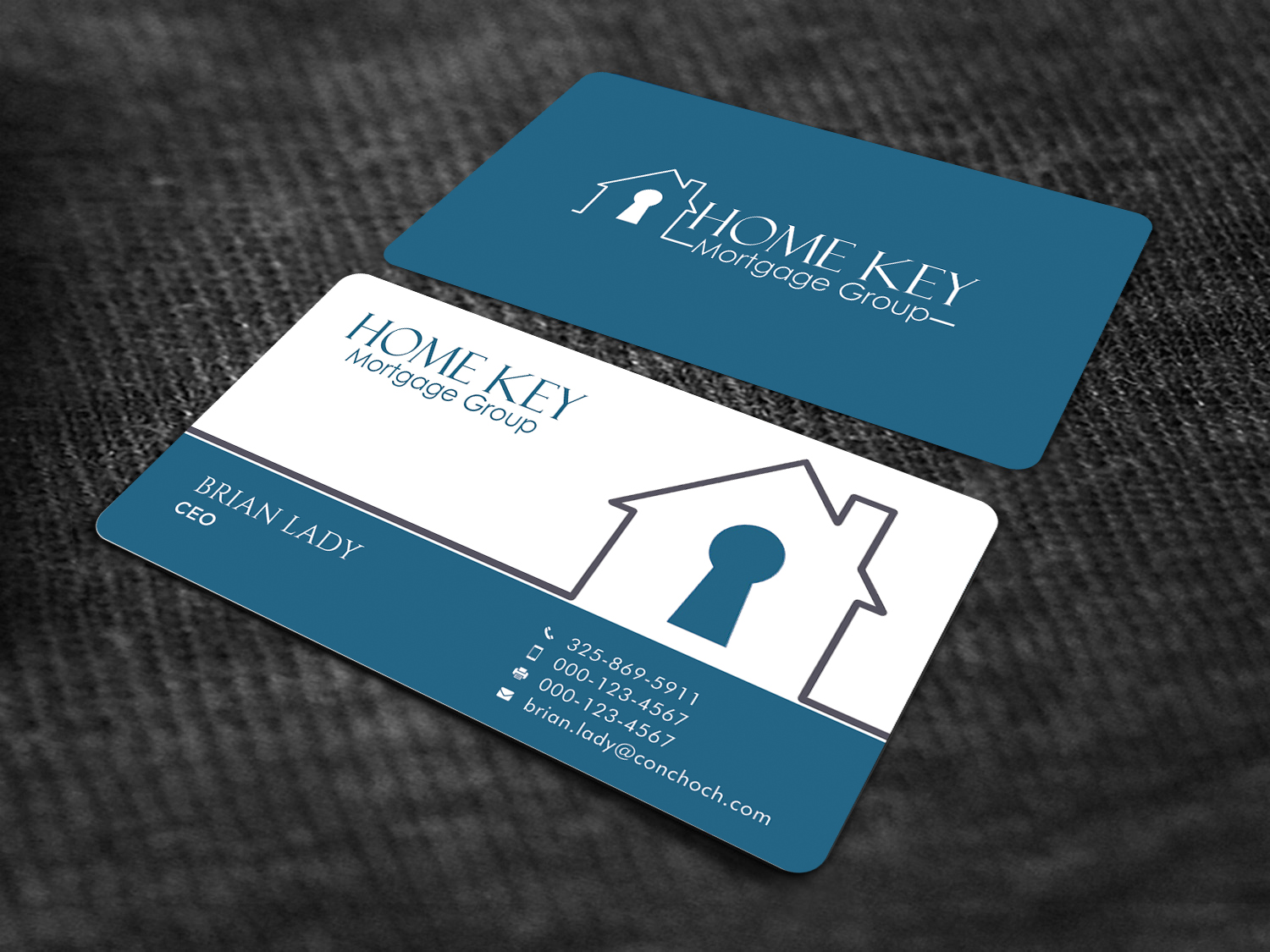 Diseño de Tarjeta de Presentación por Graphic Flame para Home Key Mortgage Group | Diseño #15242913