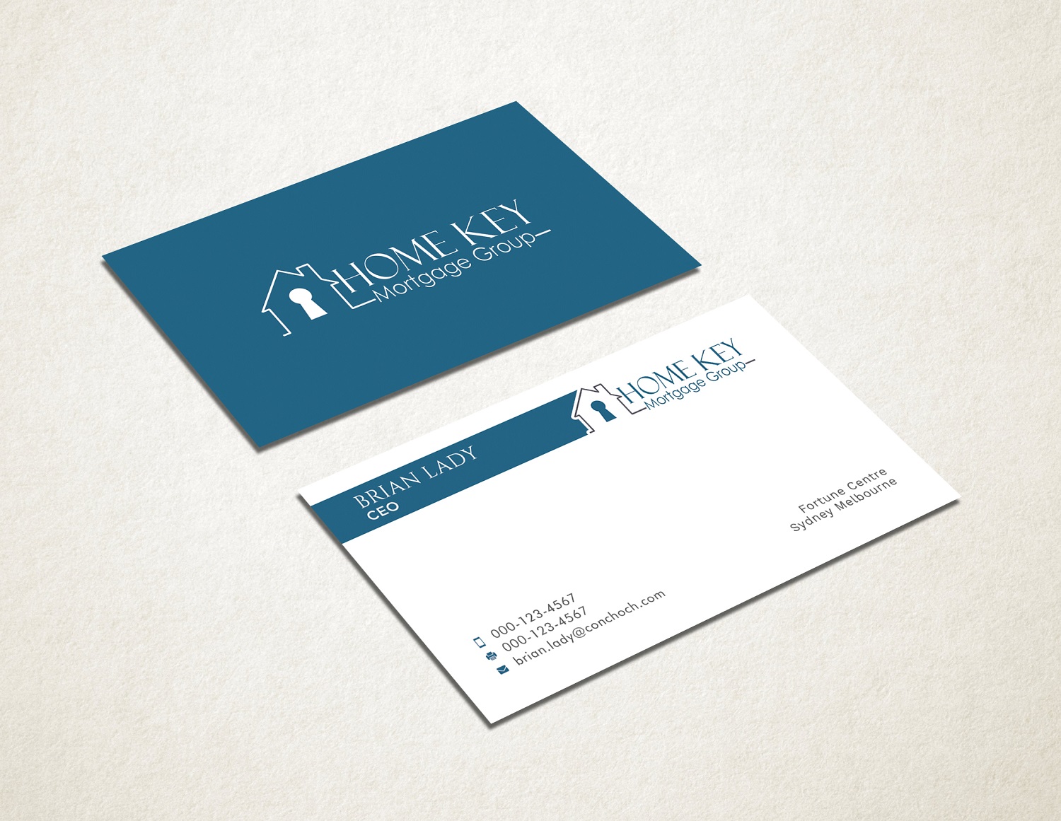 Diseño de Tarjeta de Presentación por Graphic Flame para Home Key Mortgage Group | Diseño #15242916