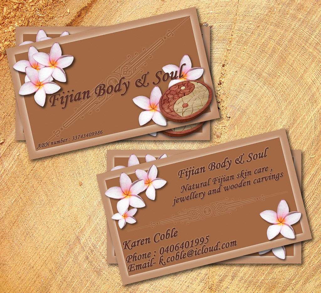 Business Card Design by  Irina Gabriela for Fijian Body & Soul | Design: #2594886