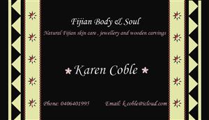 Business Card Design by  Ladyluck Innovations for Fijian Body & Soul | Design: #2582515