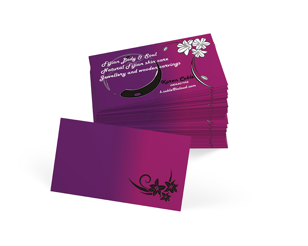 Business Card Design by Nicole for Fijian Body & Soul | Design #2575715