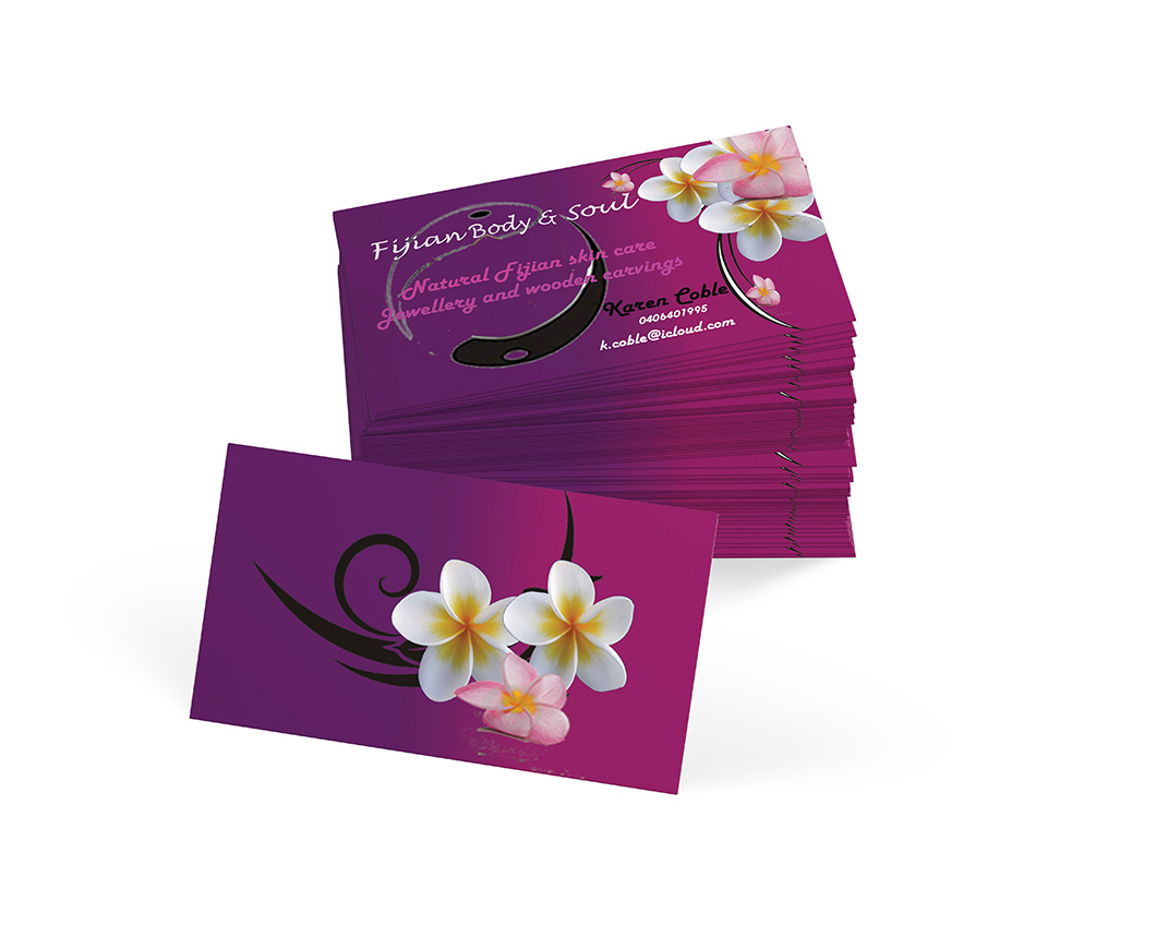 Business Card Design by Nicole for Fijian Body & Soul | Design #2580227