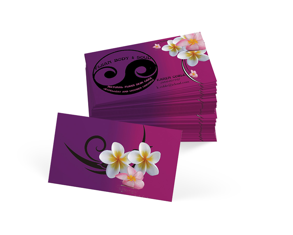 Business Card Design by Nicole for Fijian Body & Soul | Design #2591366