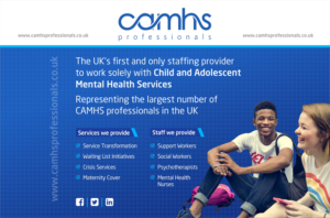 Exhibition / trade show stand for teenage mental health recruitment agency | Advertisement Design by D Creative