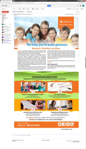 Email Marketing Design by angelcolmenares3 for NS4ED | Design: #15261553