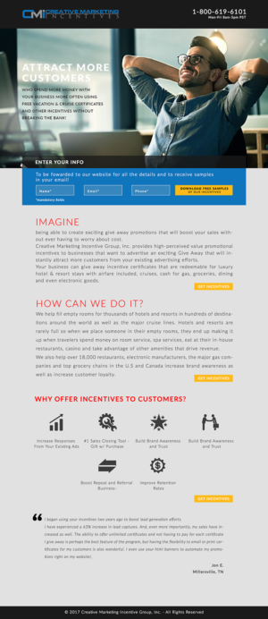 Landing Page Design by davidreinhart.p for Shane | Design: #15247572
