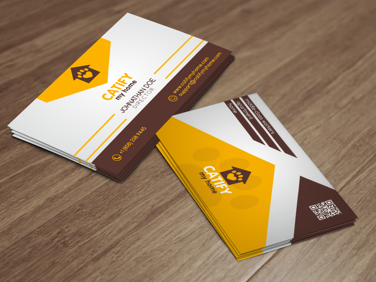 Diseño de Tarjeta de Presentación por ChizZech para Catify My Home | Diseño #15238036