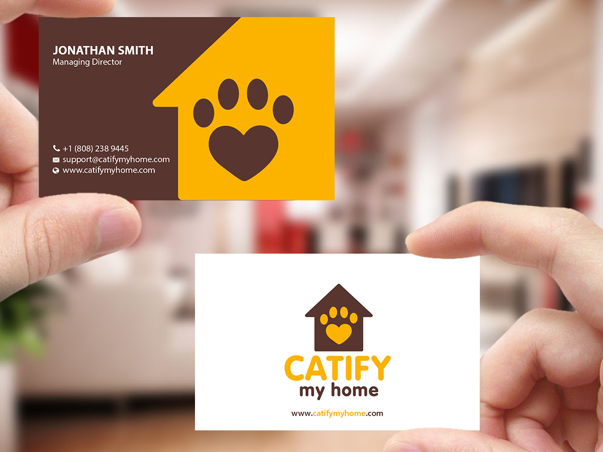 Business Card Design by Creations Box 2015 for Catify My Home | Design #15238266
