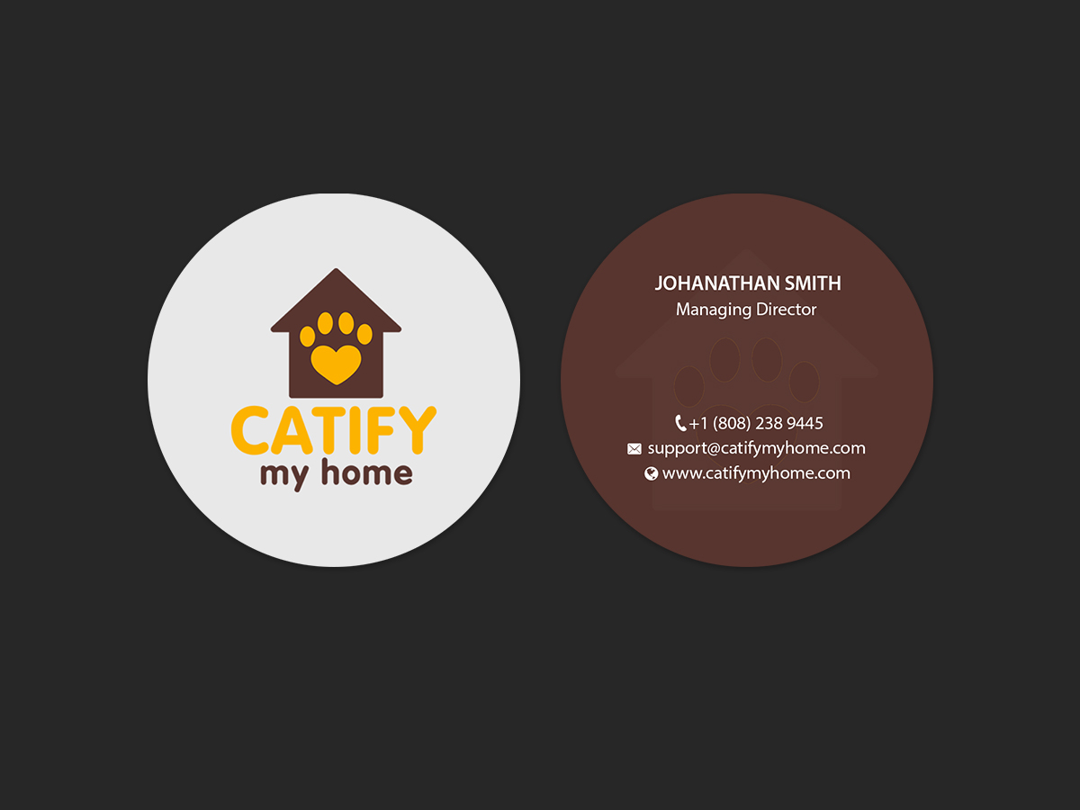 Design de Carte de Visite par Creations Box 2015 pour Catify My Home | Design #15238268