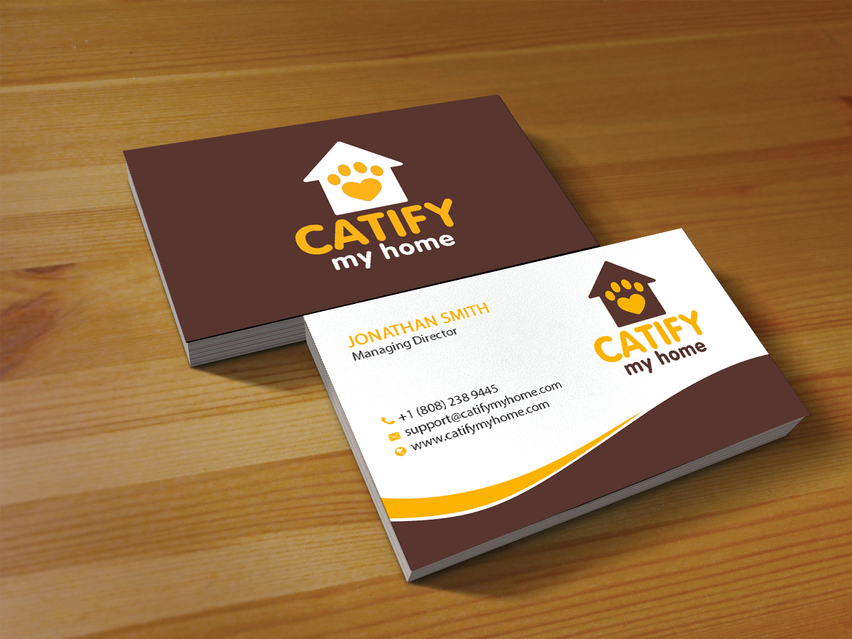 Design de Carte de Visite par Creations Box 2015 pour Catify My Home | Design #15238274