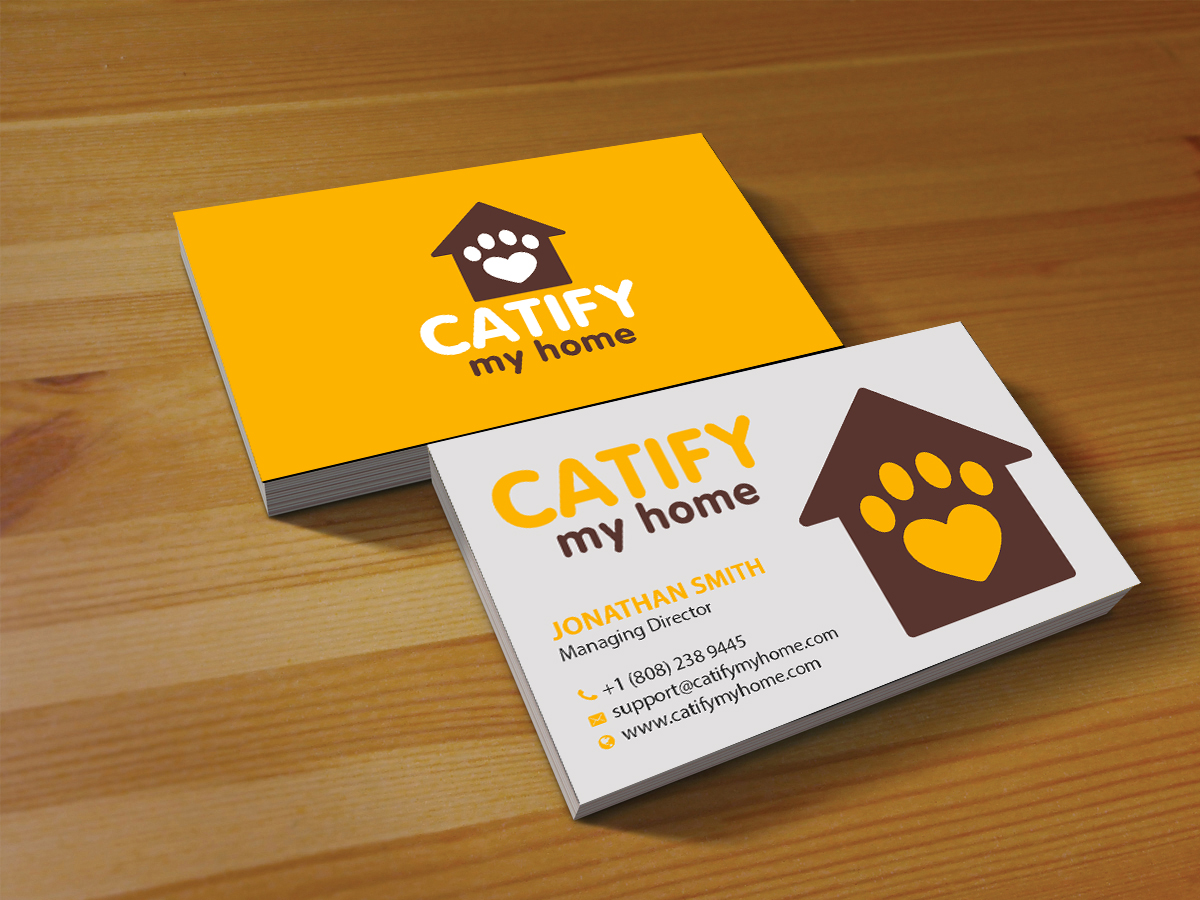 Design de Carte de Visite par Creations Box 2015 pour Catify My Home | Design #15238329