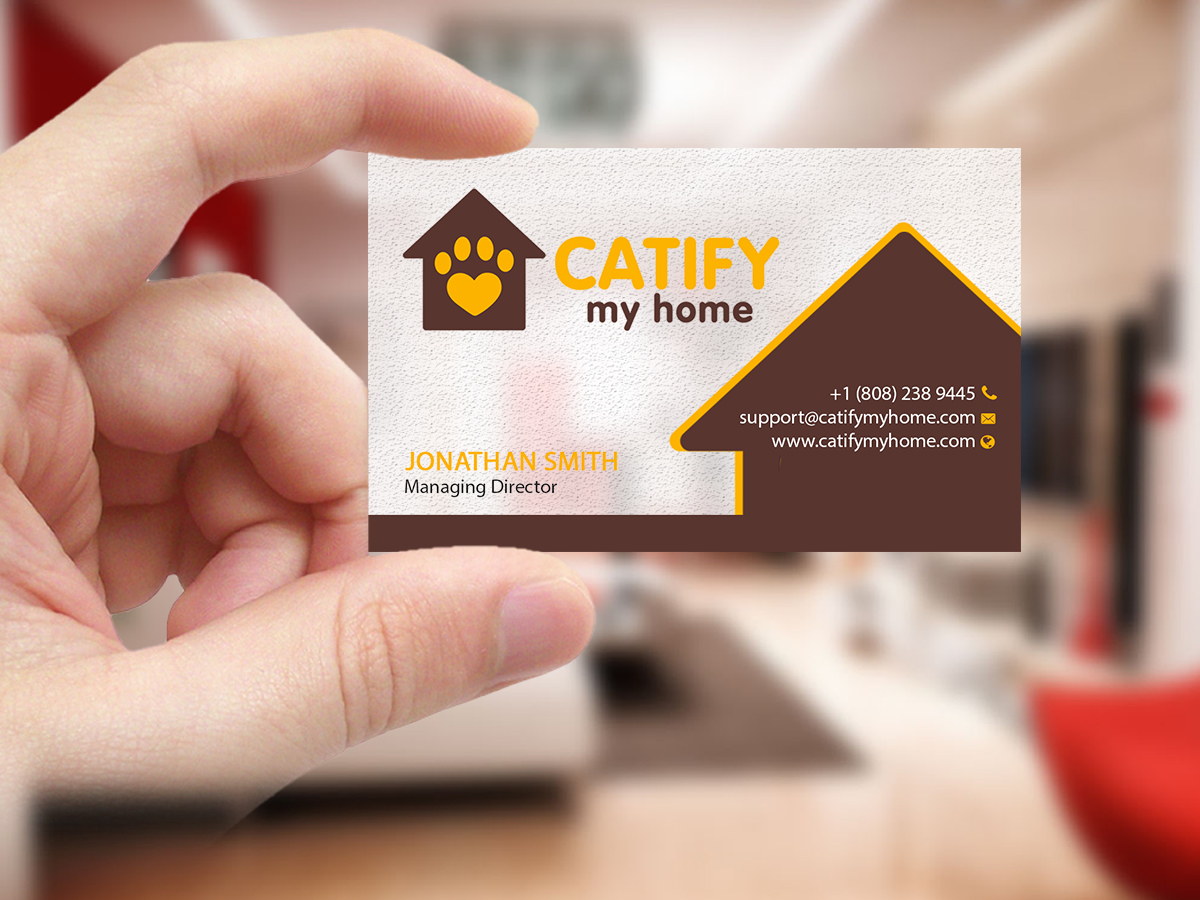 Design de Carte de Visite par Creations Box 2015 pour Catify My Home | Design #15238330